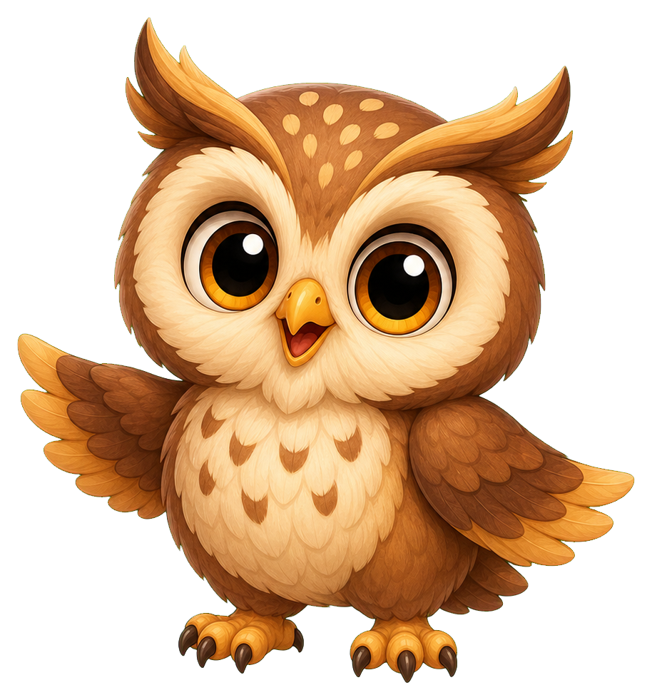 Preview for Chibi Owl Sticker For Cute Designs