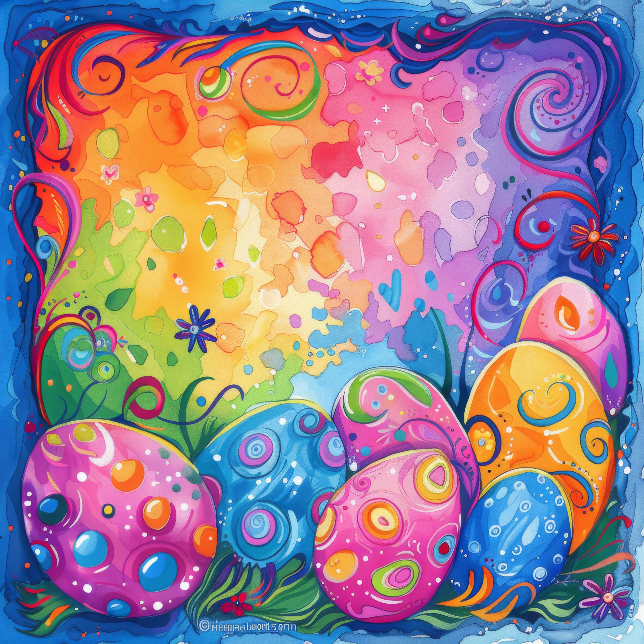 Preview for Easter-eggs-colorful-design-background-3599f