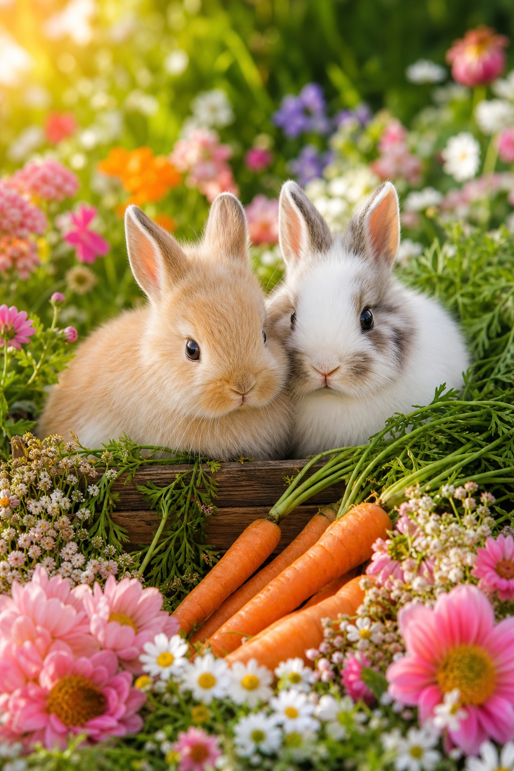 Preview for Cute Rabbit Garden Background