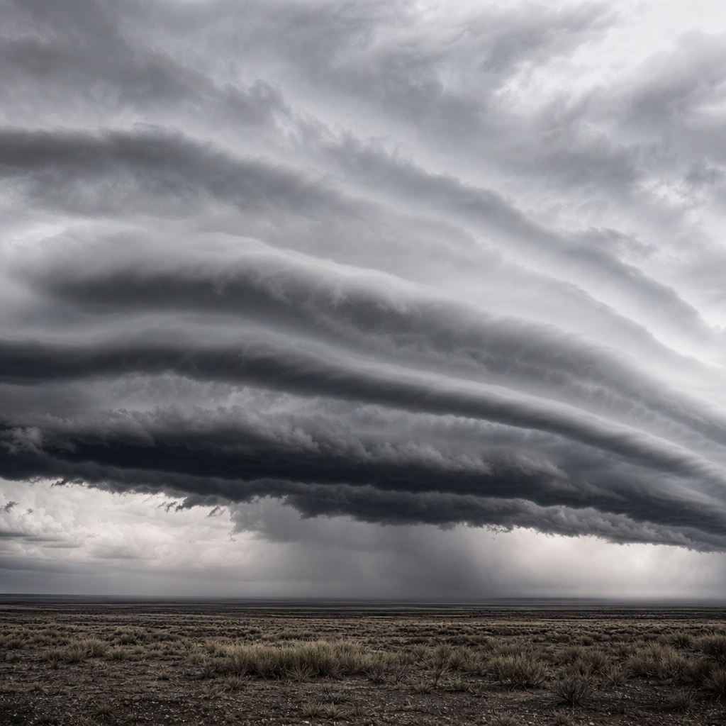Preview for Monochrome Shelf Clouds Storm Background