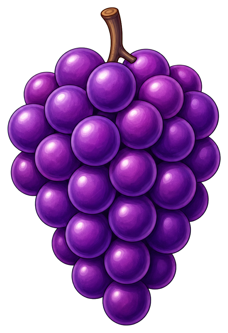 Preview for Grapes Bunch Sticker For Photo Designs
