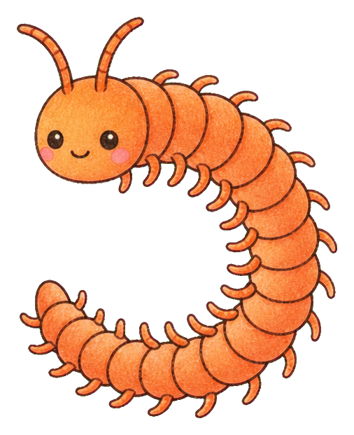 Preview for Orange Centipede Sticker Graphic