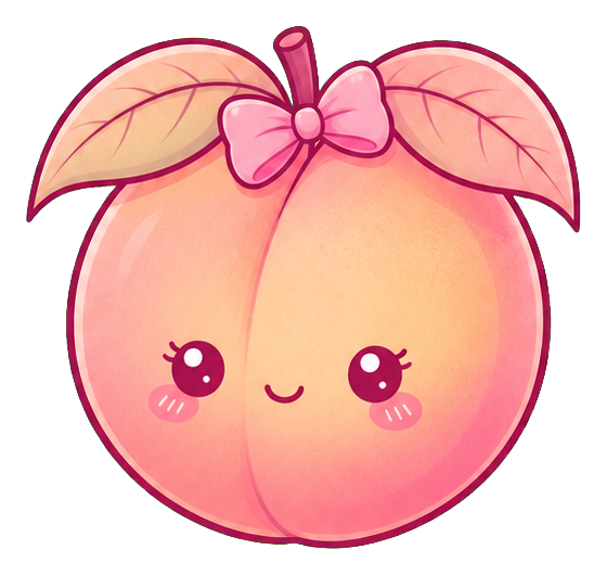 Preview for Peach Fruit Sticker For Cute Designs