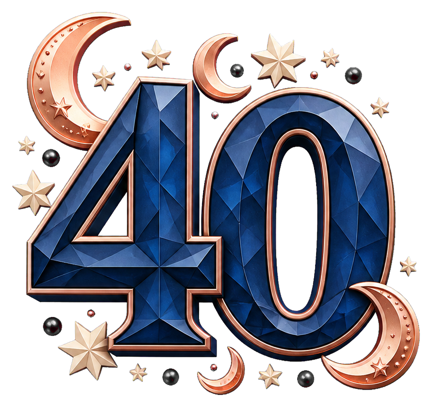 Preview for Celestial 40 Birthday Sticker