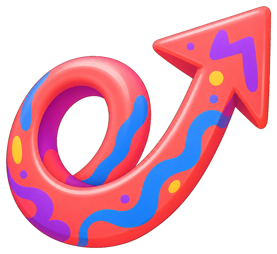 Preview for Colorful Loop Arrow Sticker