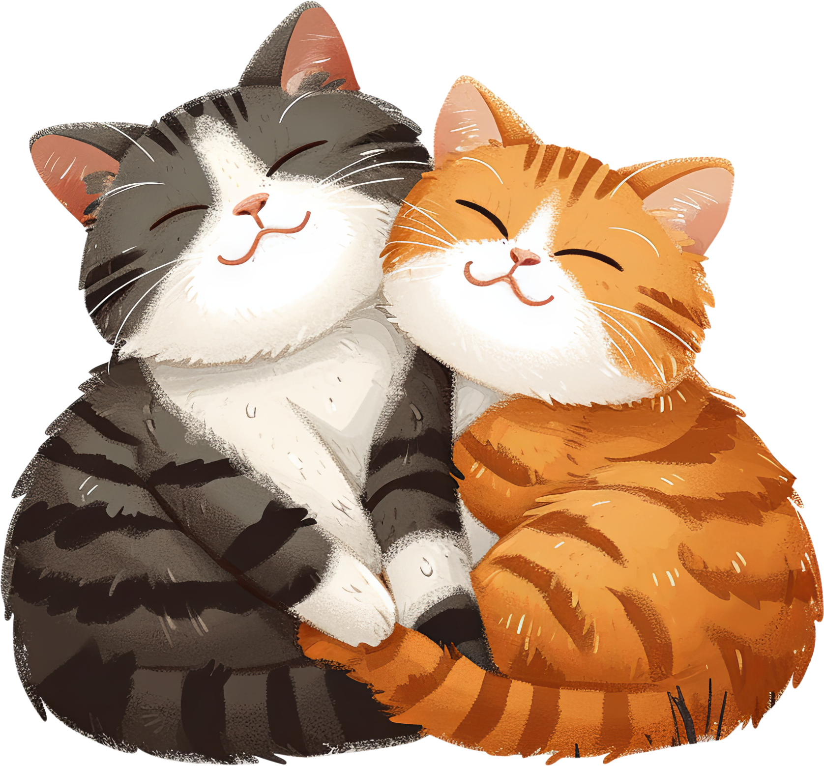 Preview for Cuddly-cats-illustration-love-characters-sticker-5516a