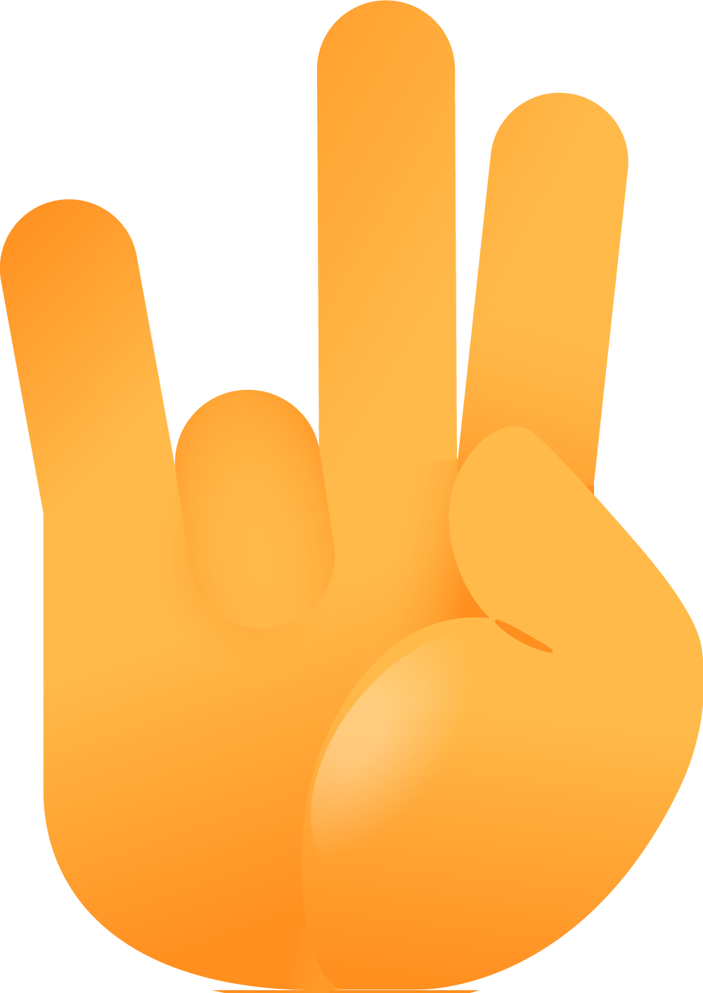 Preview for Peace-sign-emoji-orange-emoji-hands-sticker-1fcfd