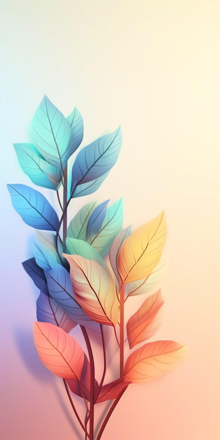 Preview for Colorful-leaves-gradient-background-ai-phone-1ac84