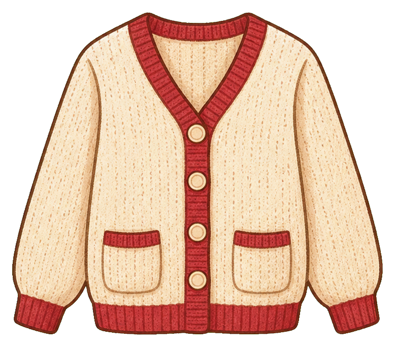 Preview for Cream Cardigan Sticker For Fall Designs