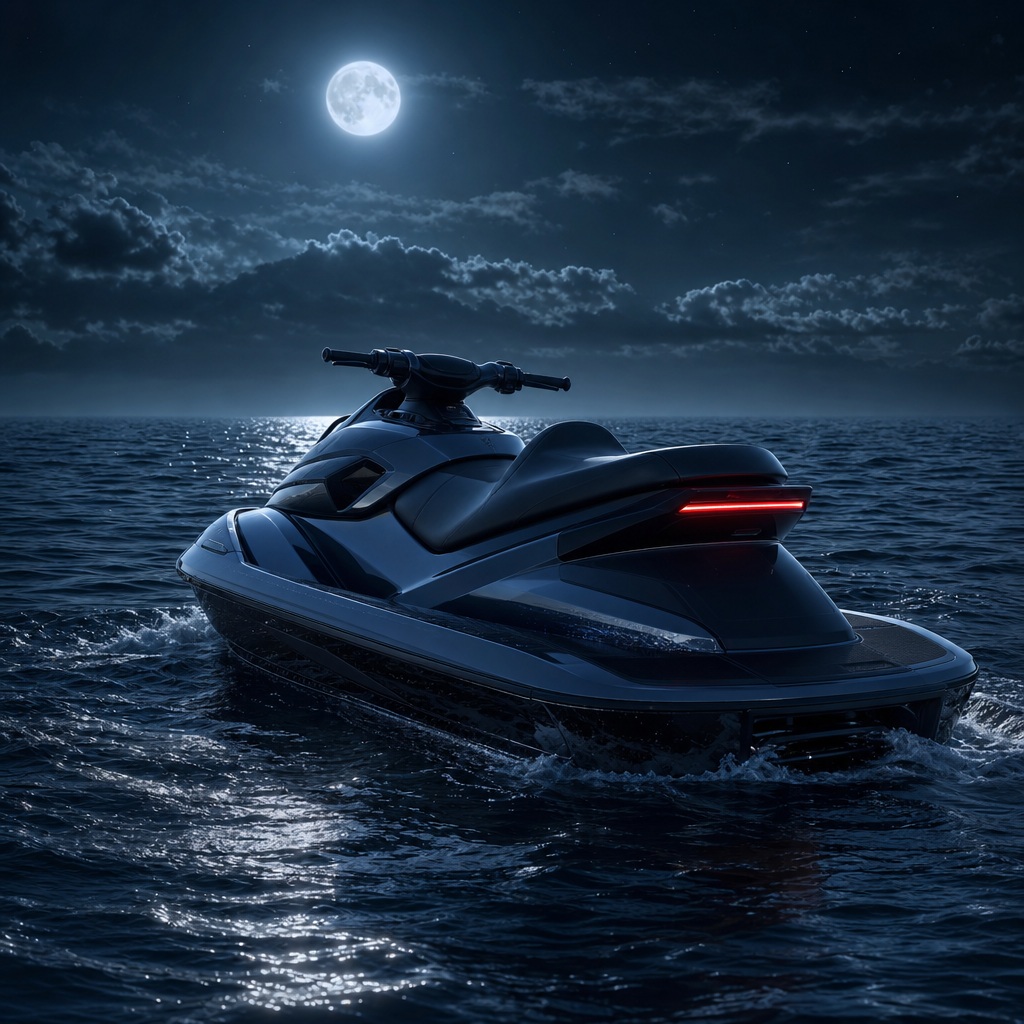 Preview for Moonlit Personal Watercraft Stock Background