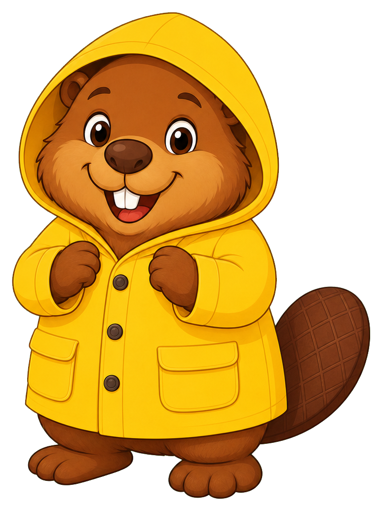 Preview for Beaver In Raincoat Sticker