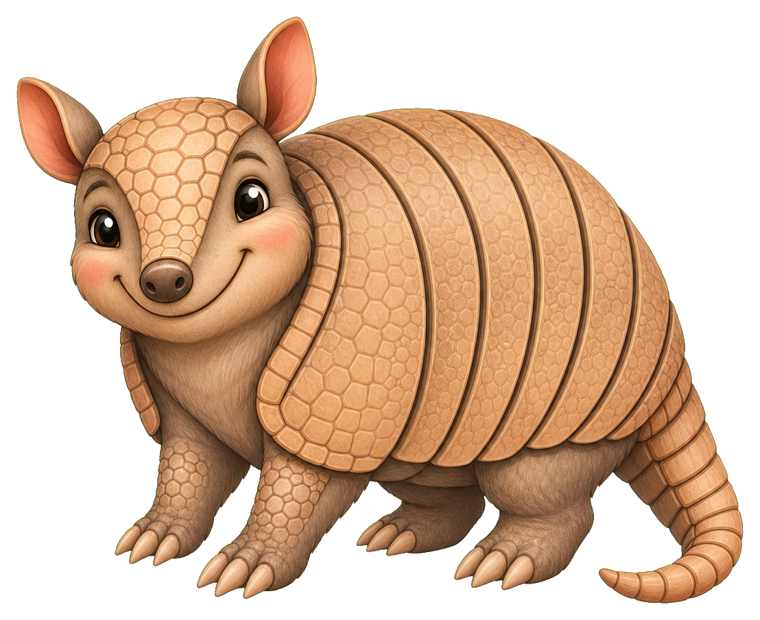 Preview for Smiling Armadillo Sticker
