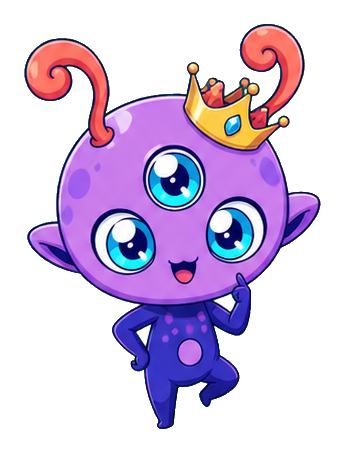 Preview for Anime Alien Sticker With Crown