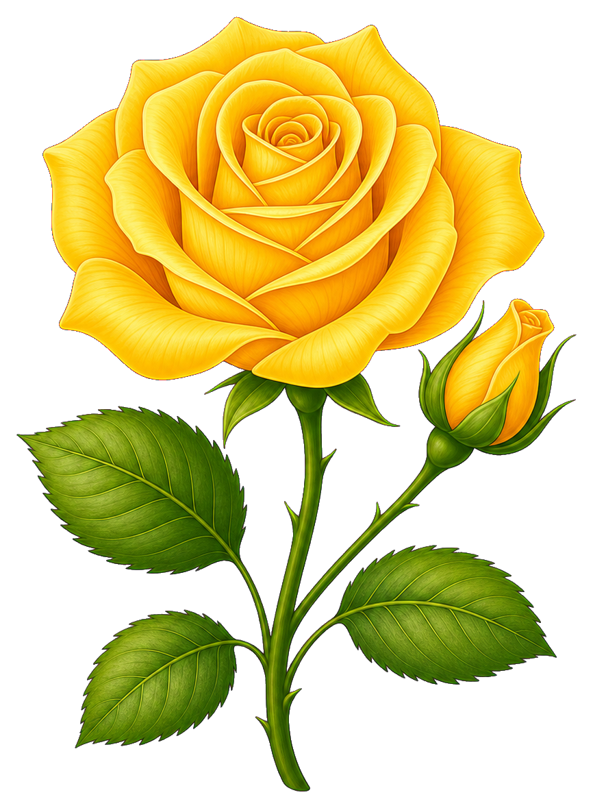 Preview for Yellow Rose Sprig Sticker