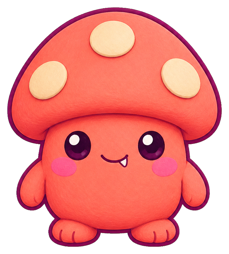 Preview for Mushroom Button Troll Cute Monster Sticker