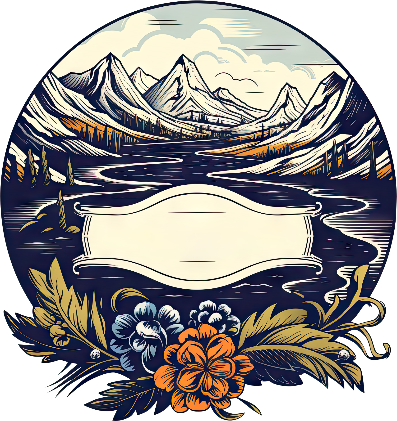 Preview for Mountain-landscape-illustration-template-logo-mountain-sticker-18b75