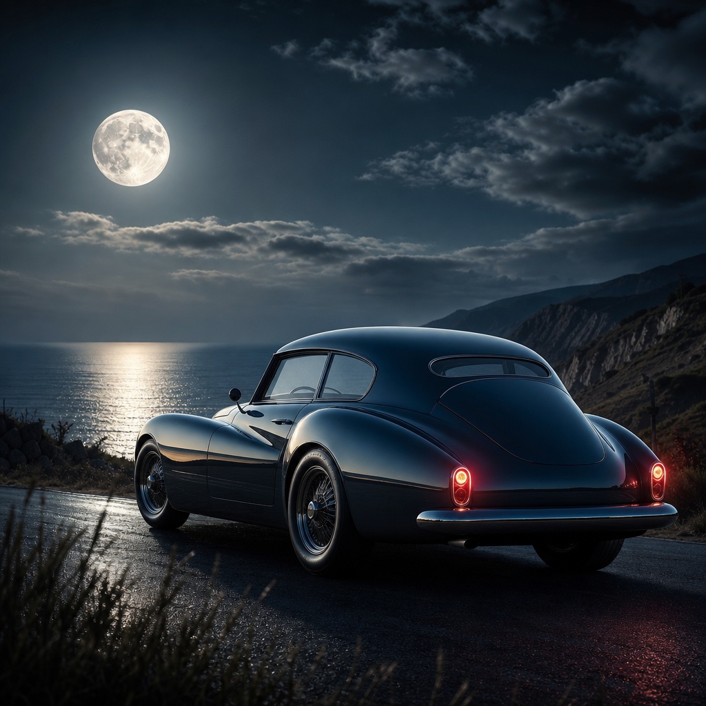 Preview for Moonlit Classic Car Background