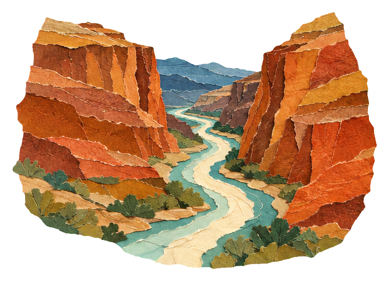 Preview for Torn Paper Landscapes Red Canyon