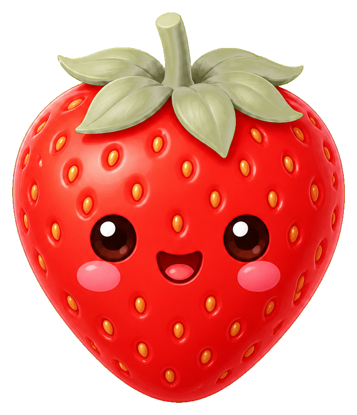 Preview for Kawaii Strawberry Sticker