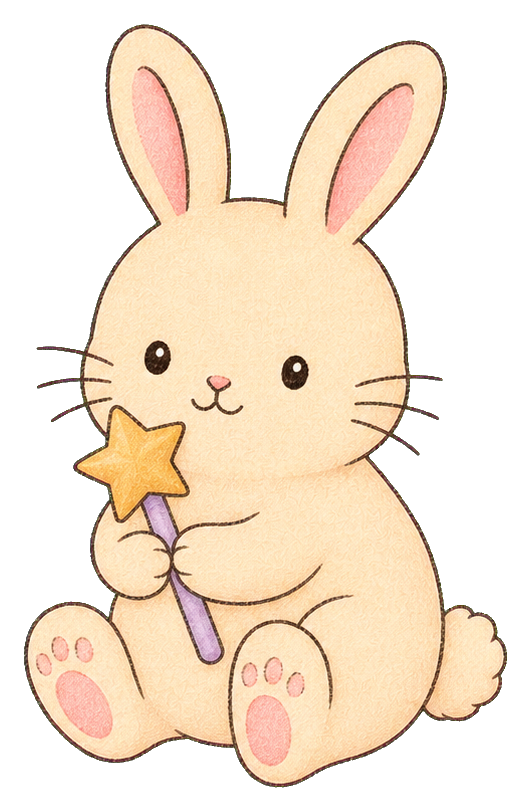 Preview for Kawaii Rabbit Star Wand Sticker