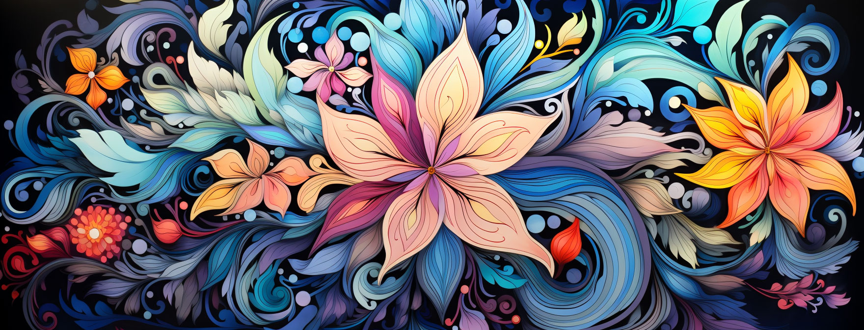 Preview for Vibrant-floral-pattern-design-christmas-cover-background-8263b