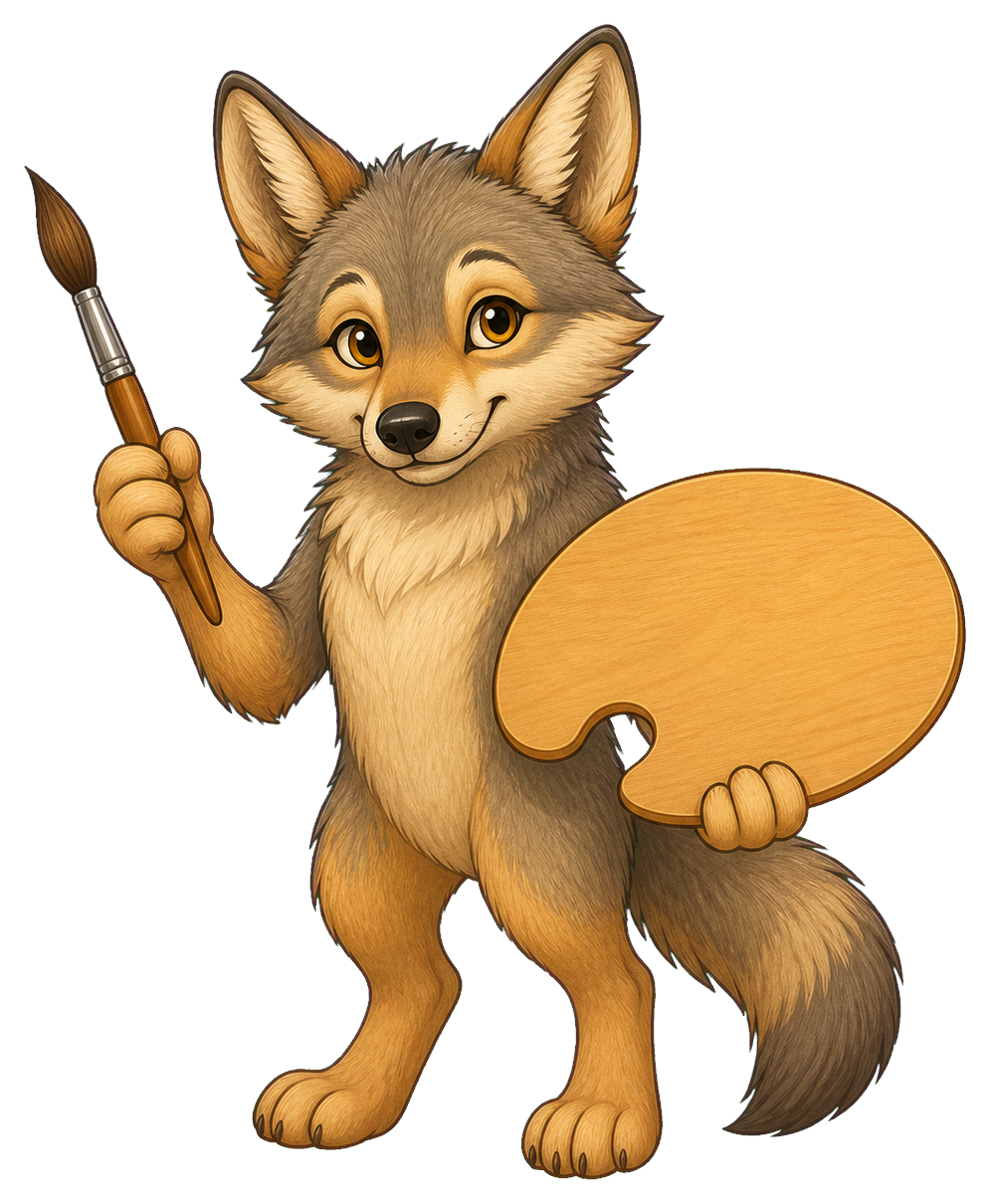 Preview for Coyote Artist Palette Sticker
