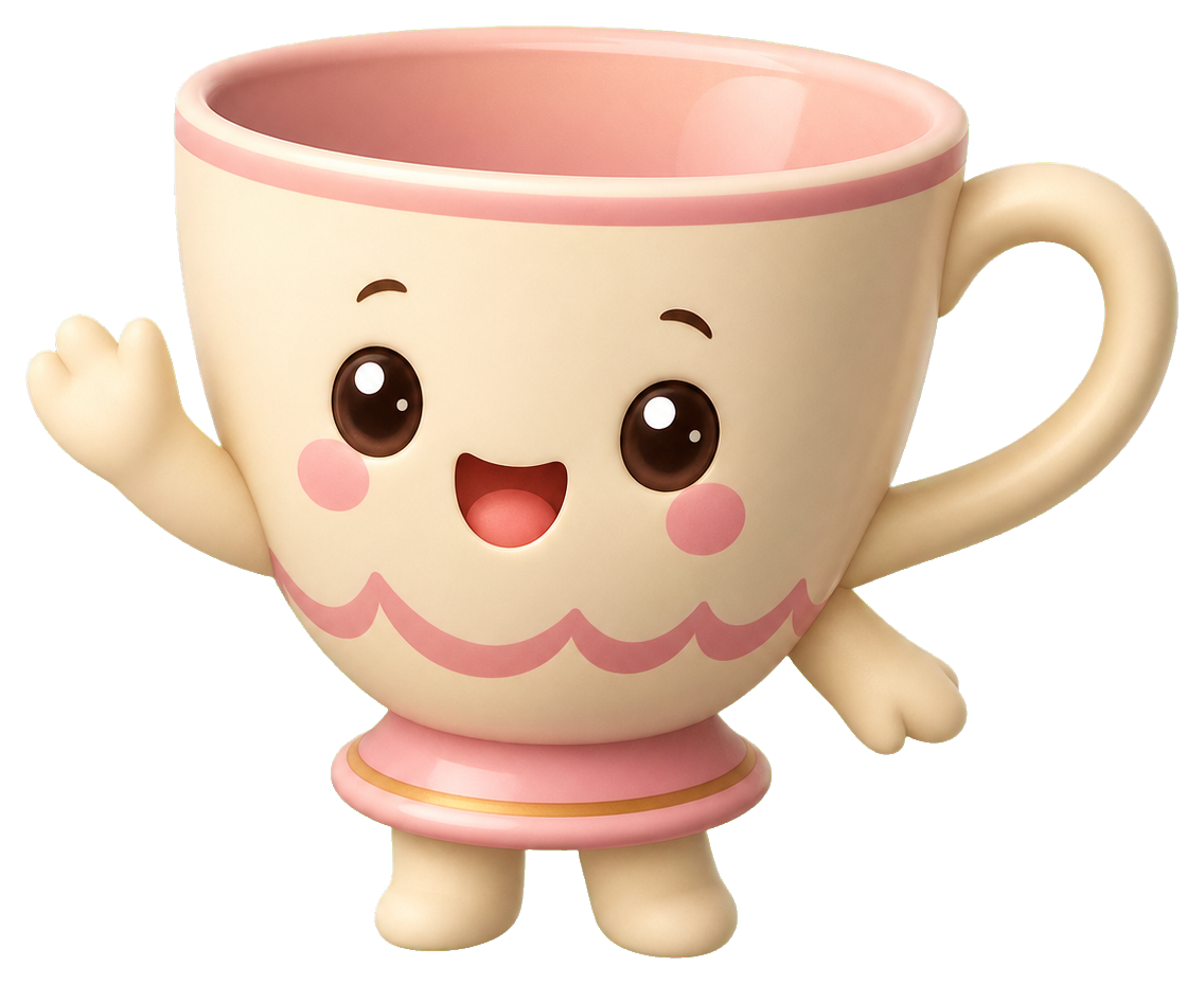 Preview for Teacup Mascot Sticker Graphic