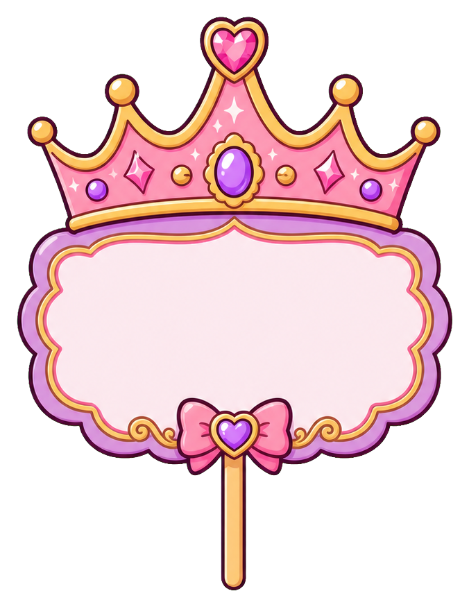 Preview for Cute Princess Birthday Cake Topper Sticker