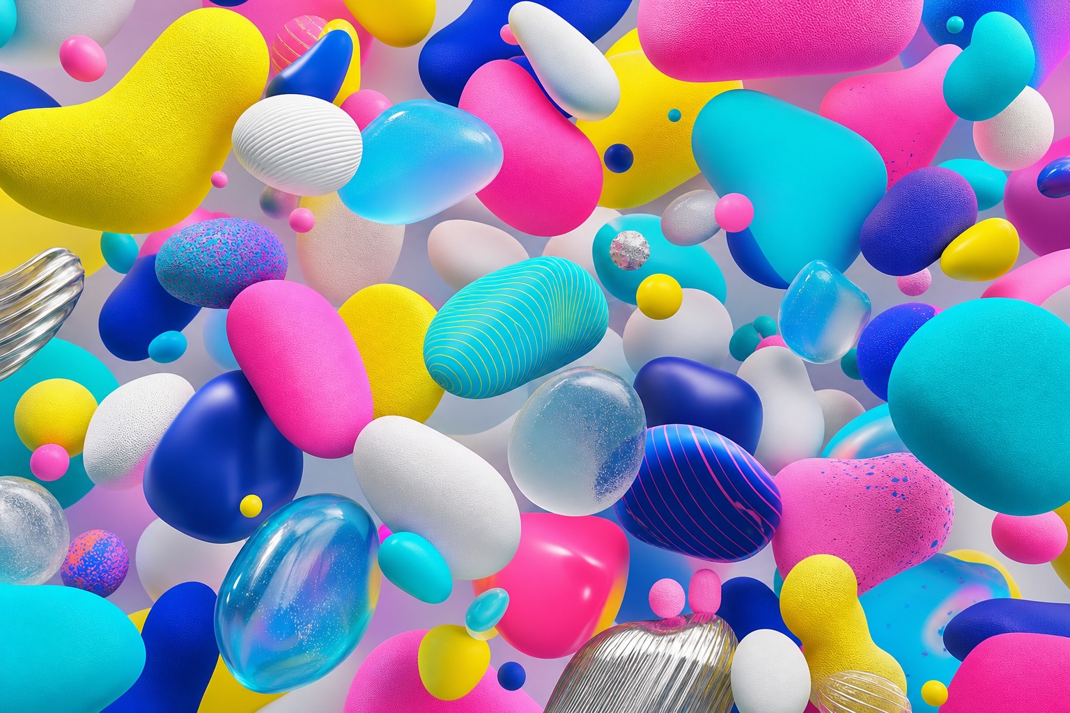 Preview for Neon Floating Pebble Cluster Background