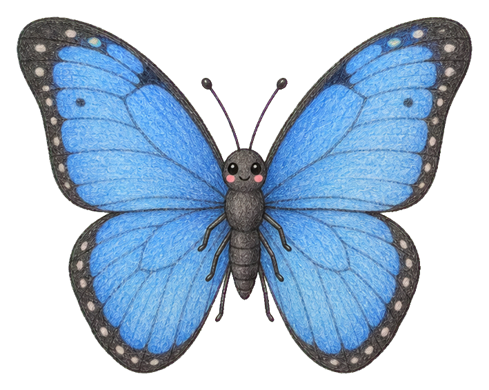 Preview for Blue Morpho Butterfly Sticker