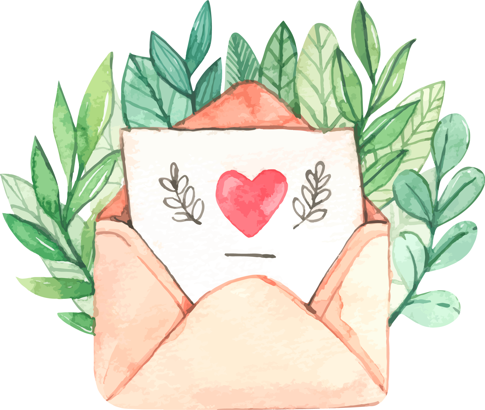 Preview for Love-letter-envelope-illustration-watercolor-love-sticker-71b53