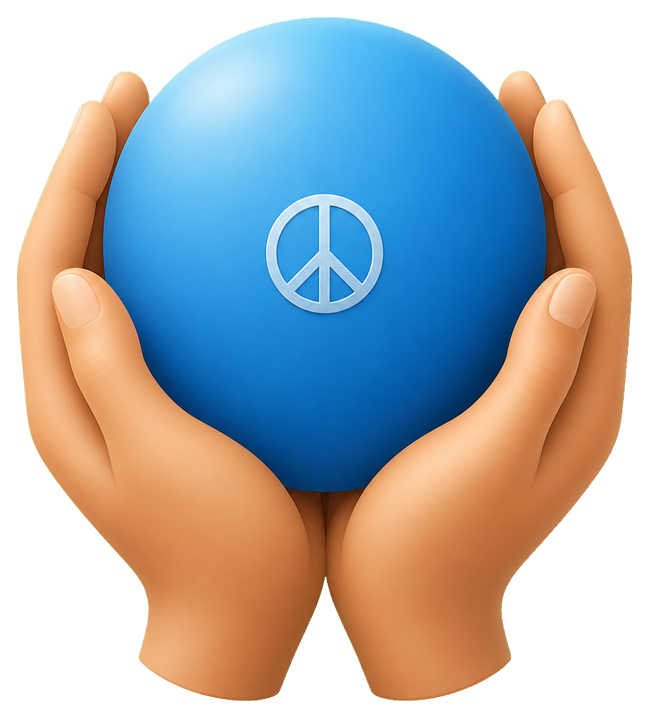 Preview for Peace Globe Hands Sticker