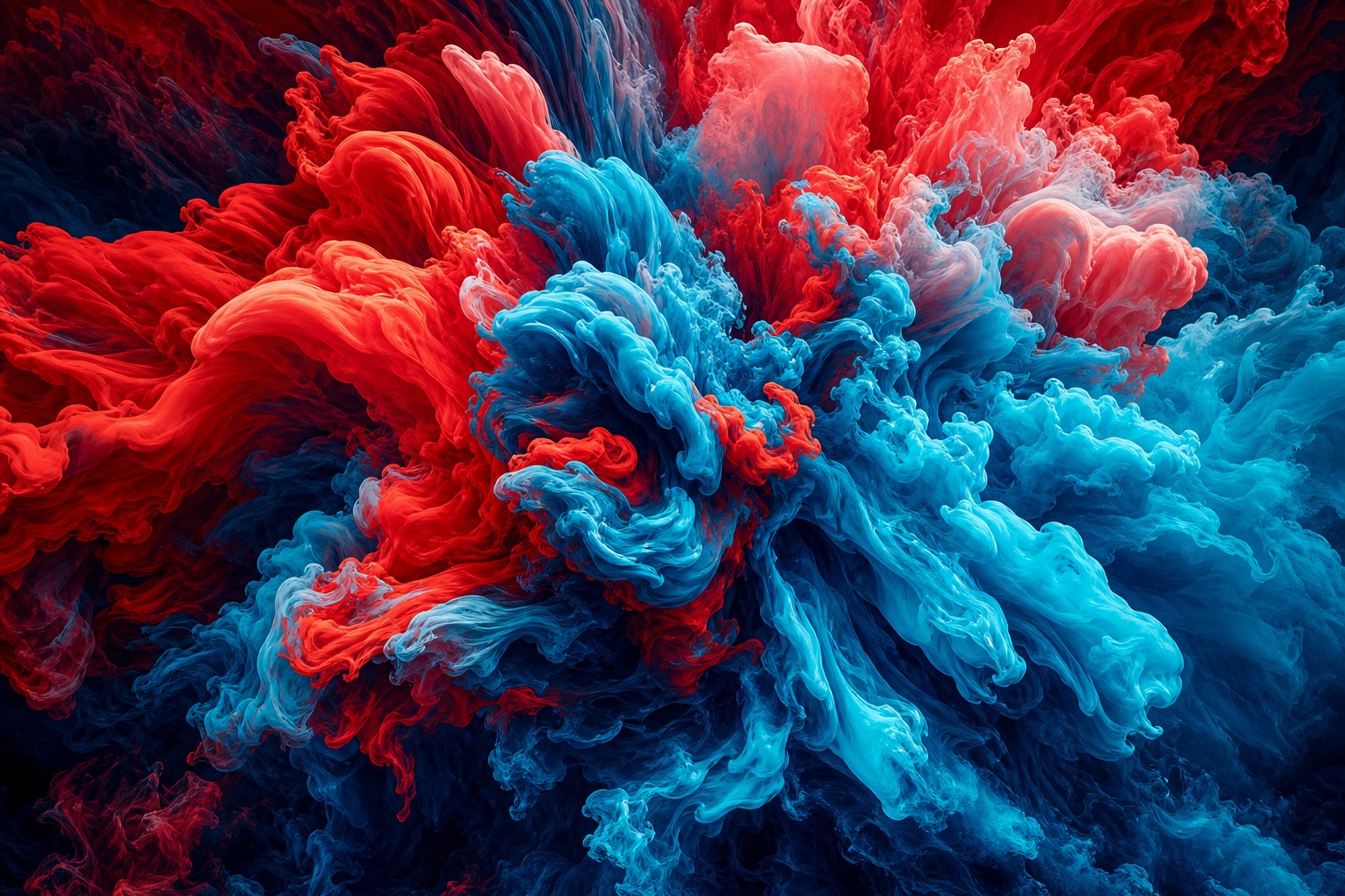 Preview for Red Cyan Abstract Paint Plume Background