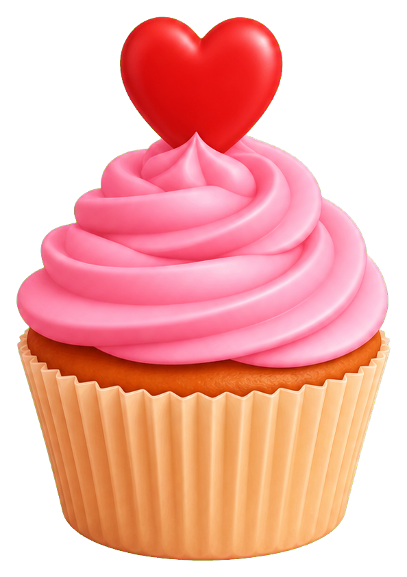 Preview for Heart Cupcake Sticker