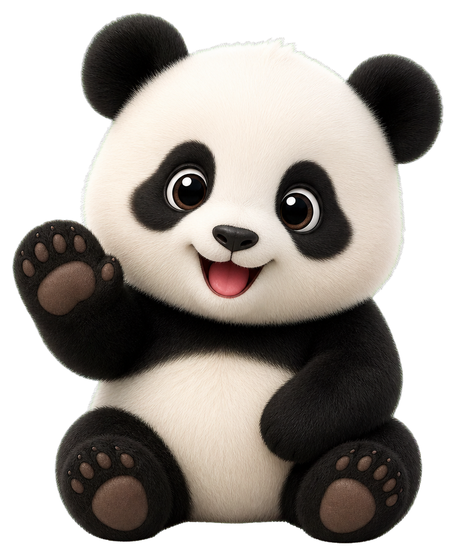 Preview for Panda Cub Sticker Graphic