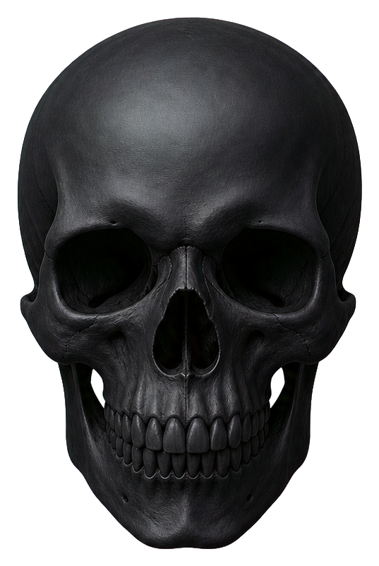 Preview for Black Skull Sticker For Dark Designs