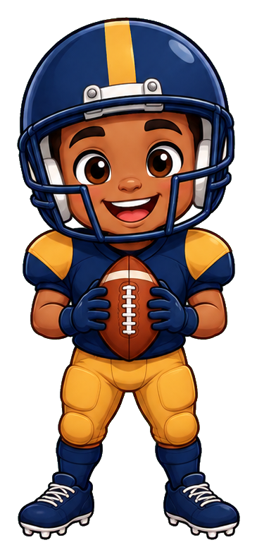 Preview for Two Hand Ball Presentation With Golden Pads Football Sticker
