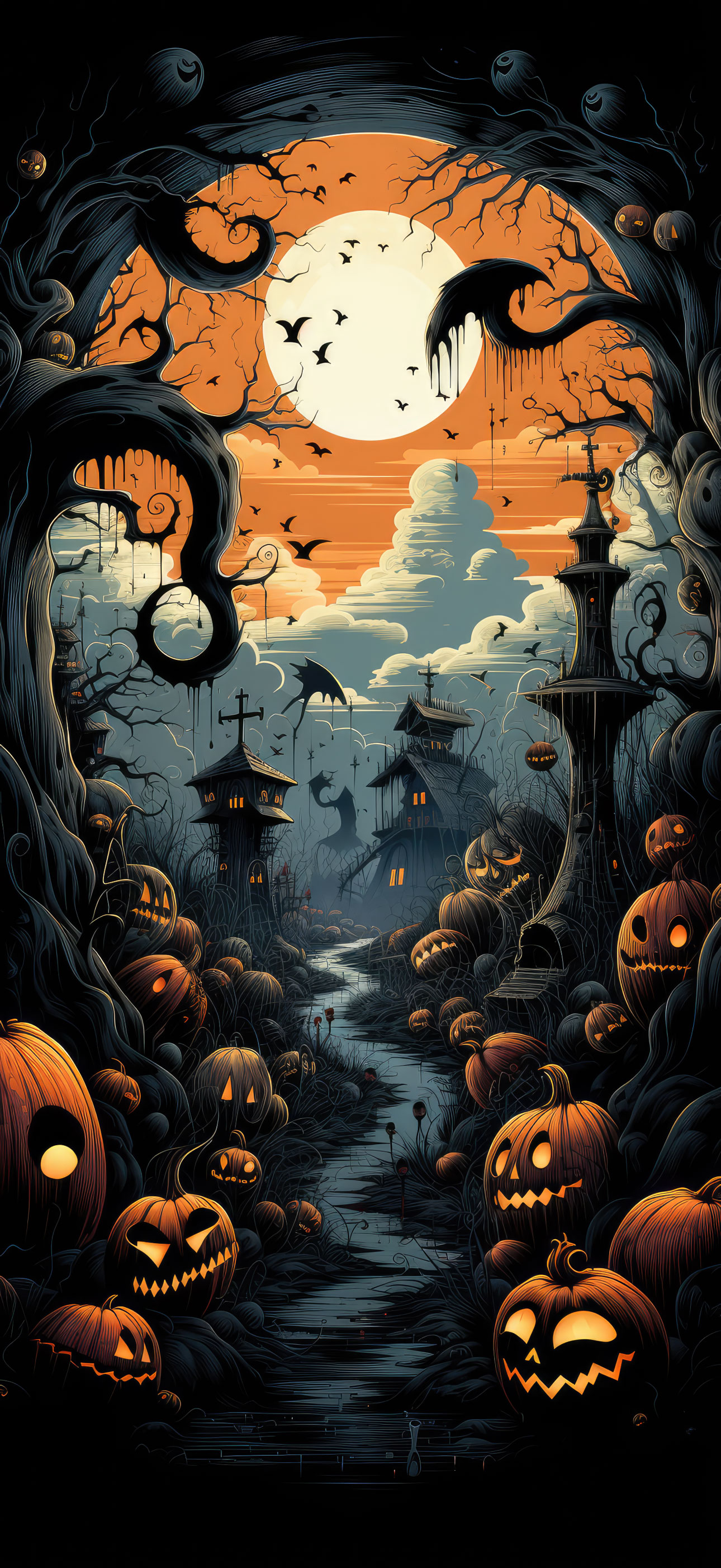 Preview for Halloween-night-illustration-halloween-phone-background-8eabe
