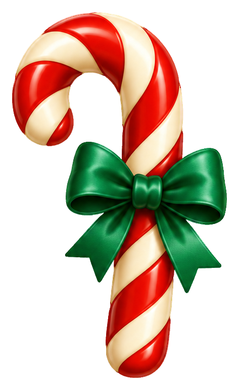 Preview for 3d Christmas Candy Cane Bow