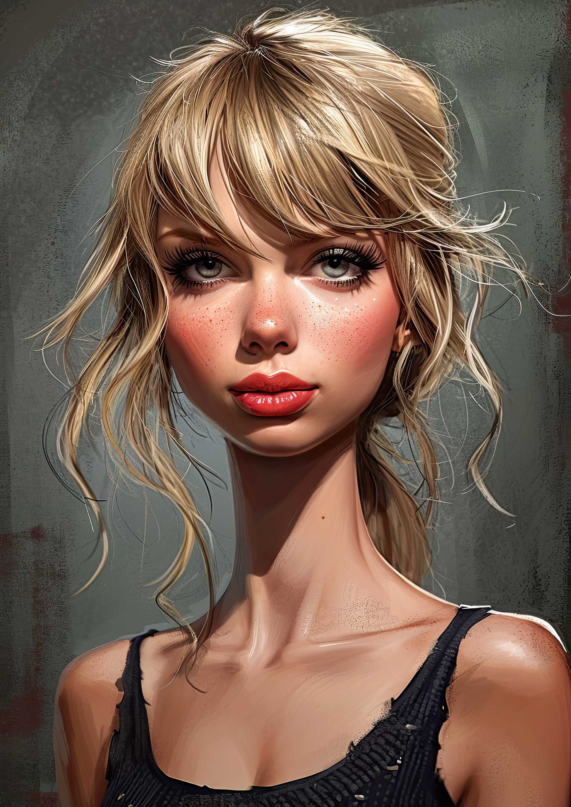 Preview for Blonde-woman-digital-portrait-celebrities-background-d87ce
