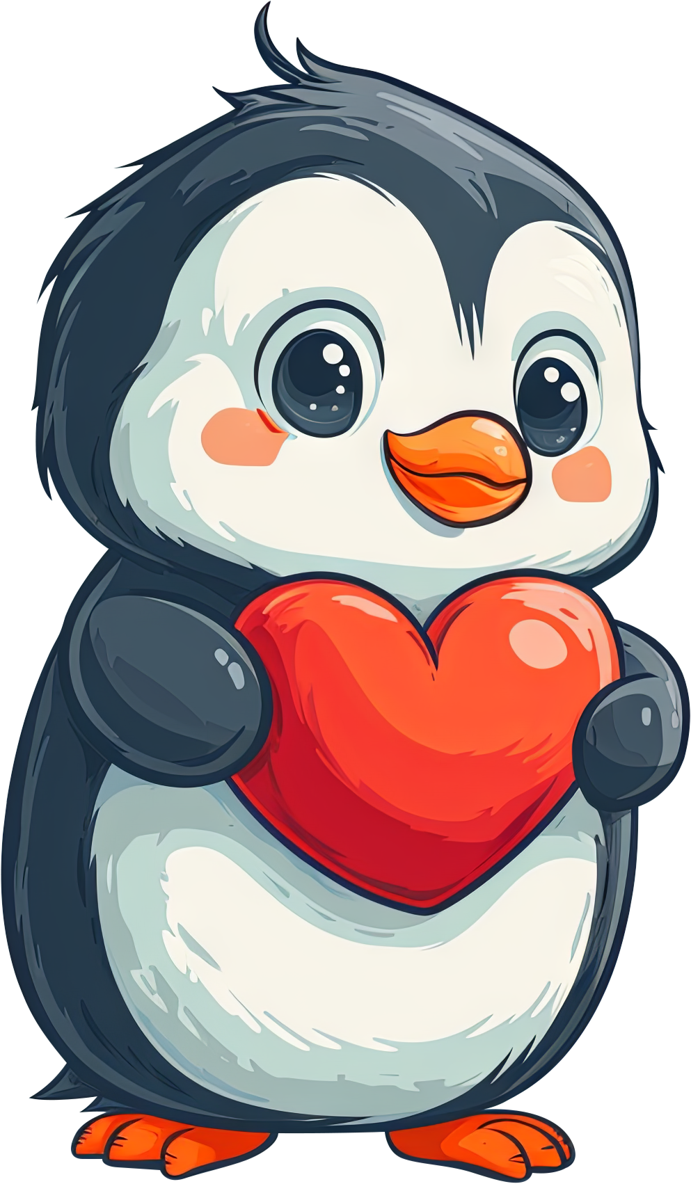Preview for Cute-penguin-heart-love-characters-sticker-a194a