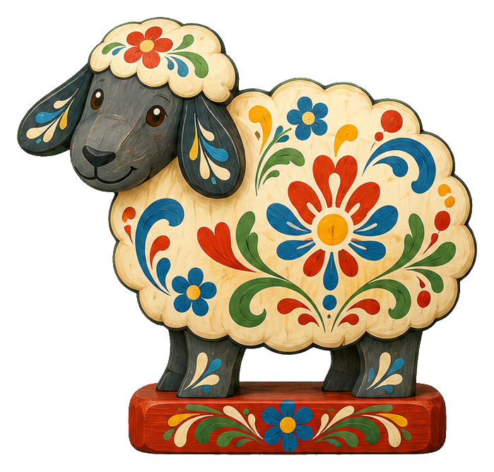 Preview for Painted Wooden Sheep