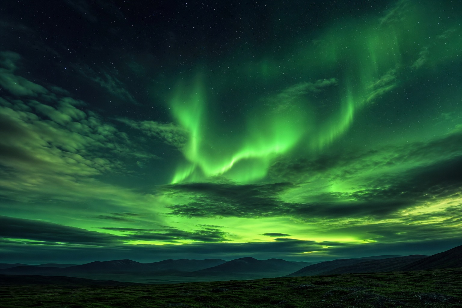 Preview for Aurora Night Sky Background