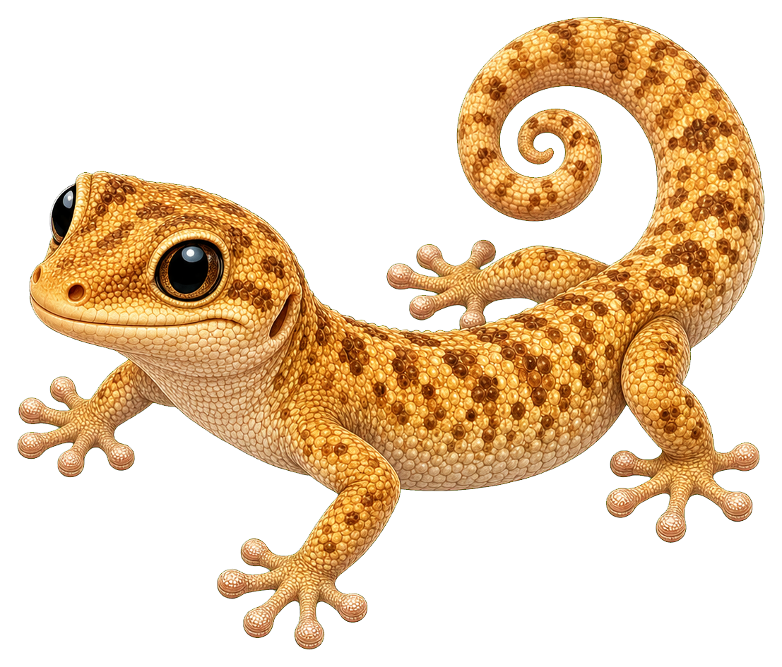 Preview for Curled Tail Gecko Sticker