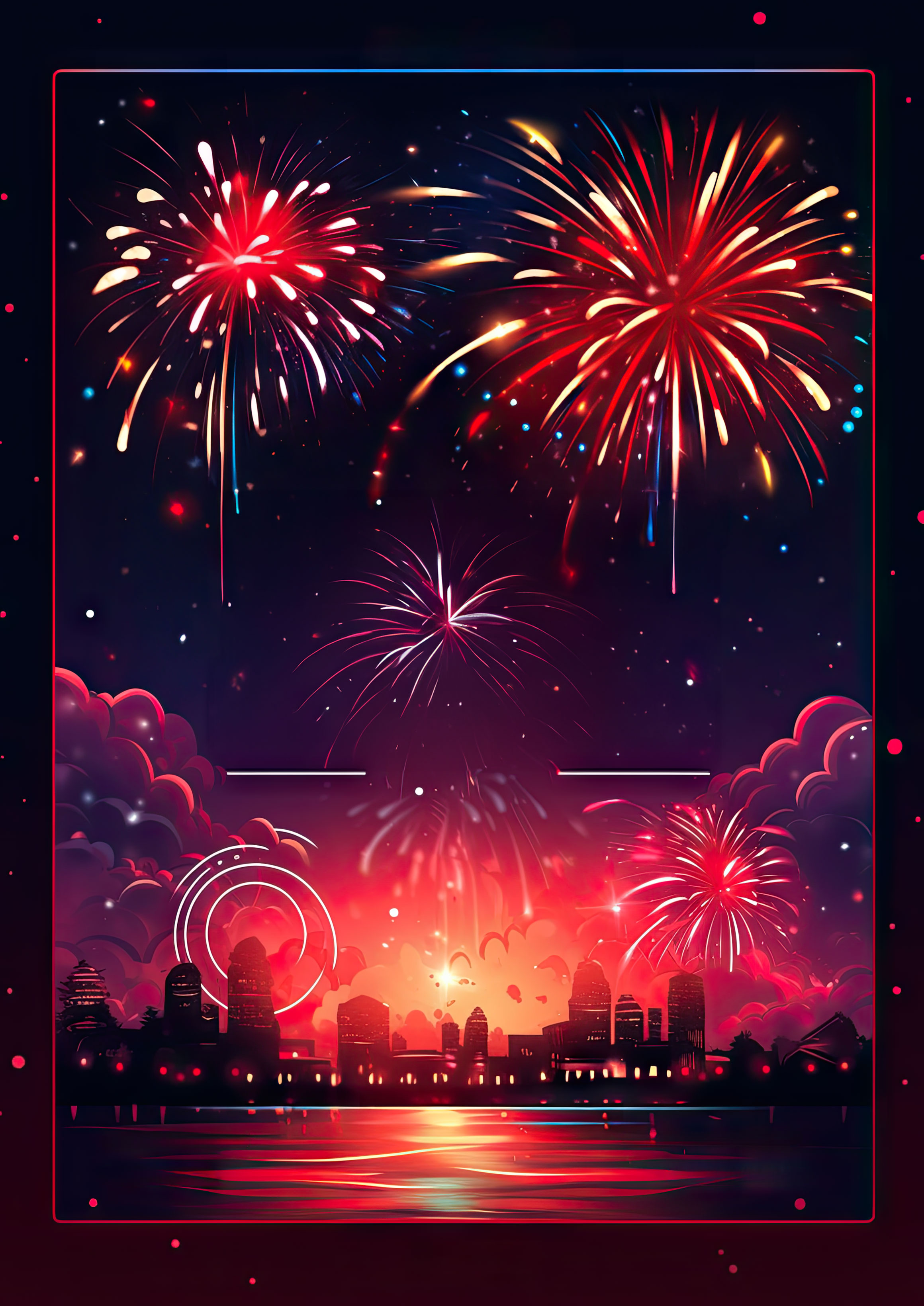 Preview for Fireworks-over-city-skyline-new-year-background-6ce34