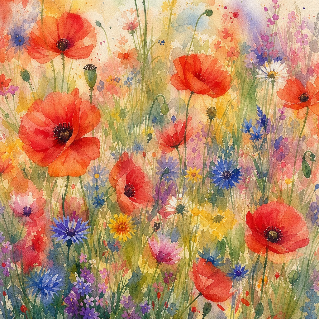 Preview for Wildflower Watercolor Floral Background