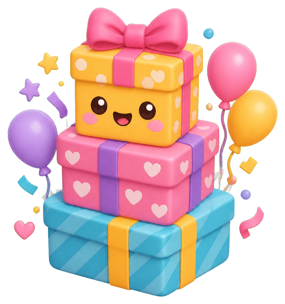 Preview for Present Stack Birthday Sticker Graphic