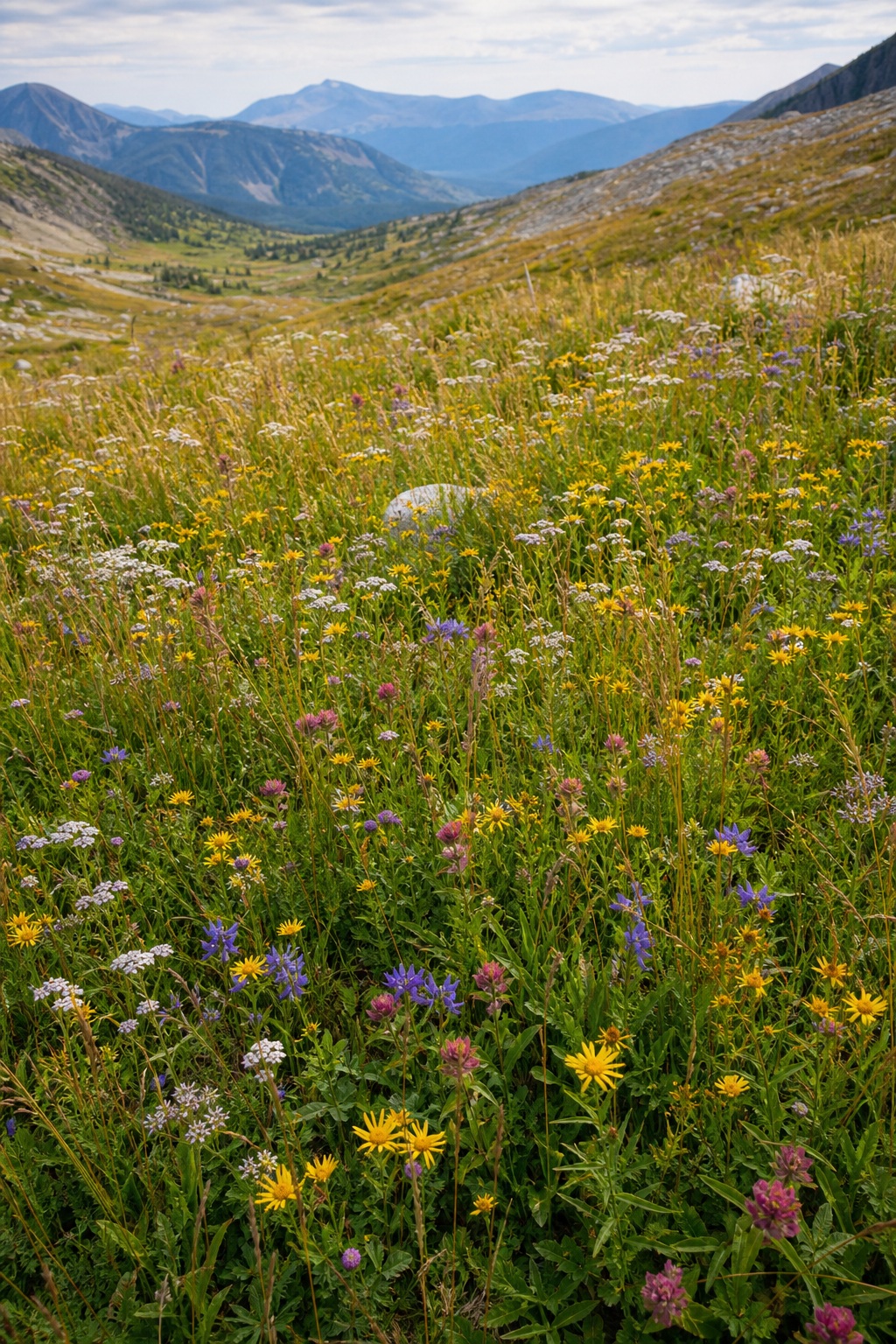 Preview for Late Summer Alpine Wildflower Meadow Background