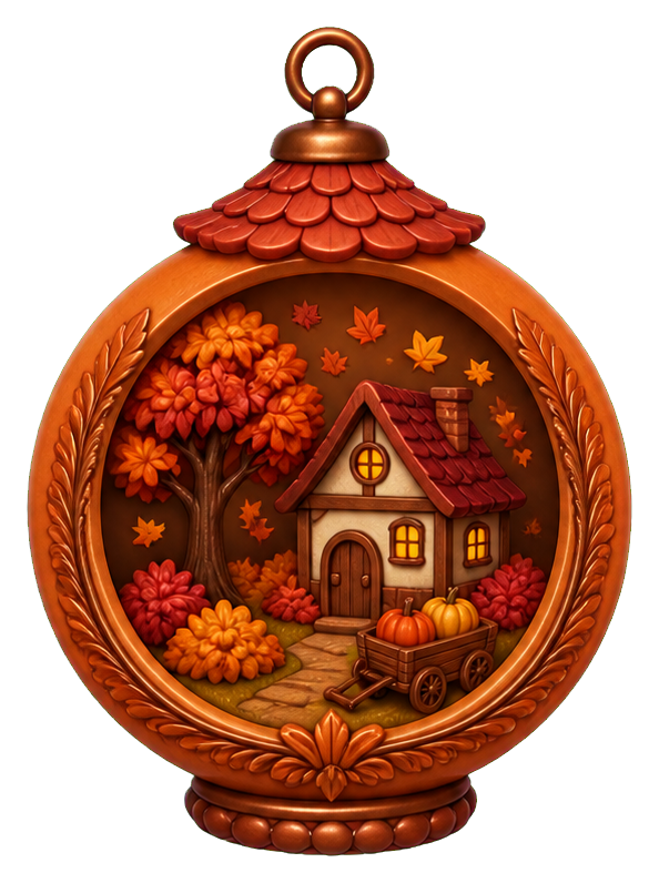 Preview for Autumn Globe Sticker For Fall Designs