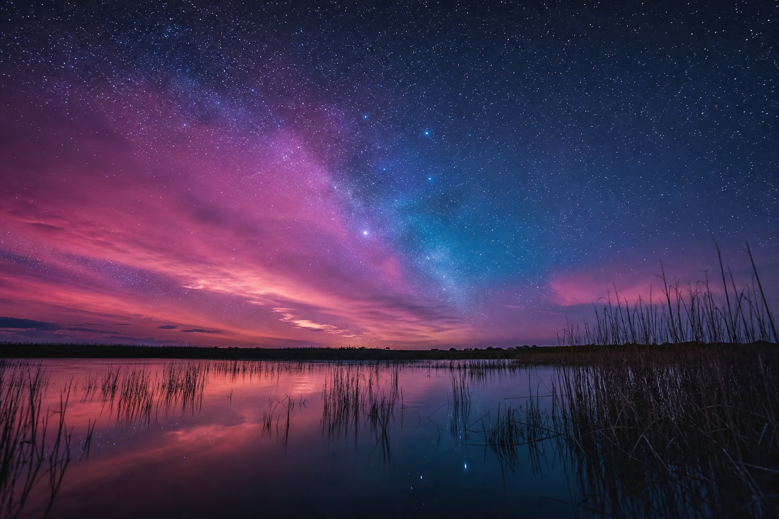 Preview for Magenta Milky Way Night Sky Background